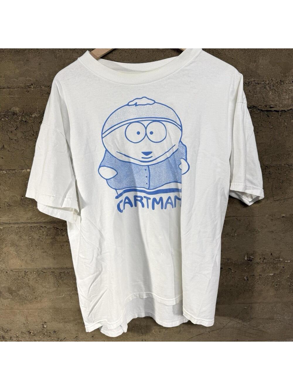 Vintage South Park Cartman T-Shirt White Size Large